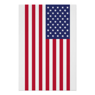 Póster Bandera de los Estados Unidos