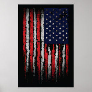 Póster Bandera de los Estados Unidos