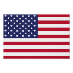 Póster Bandera de los Estados Unidos de América