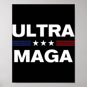 Póster Bandera de los Estados Unidos Ultra Maga 3