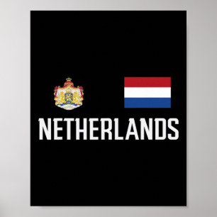 Póster Bandera de los Países Bajos Fútbol Fútbol Fan Homb