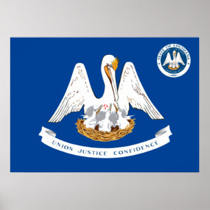 Póster Bandera de Luisiana