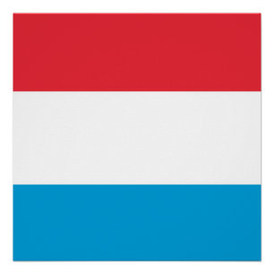 Póster bandera de Luxemburgo