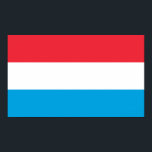 Póster Bandera de Luxemburgo<br><div class="desc">Bandera patriótica de Luxemburgo.</div>