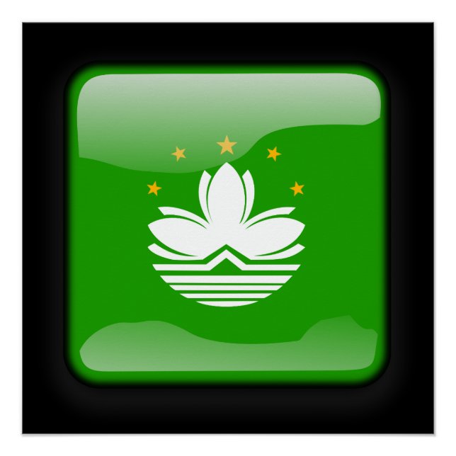 Póster Bandera de Macao (Anverso)