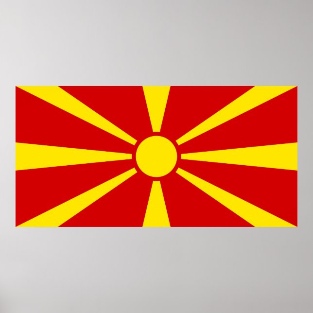 Póster Bandera de Macedonia (Frente)
