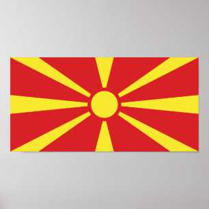 Póster Bandera de Macedonia del Norte