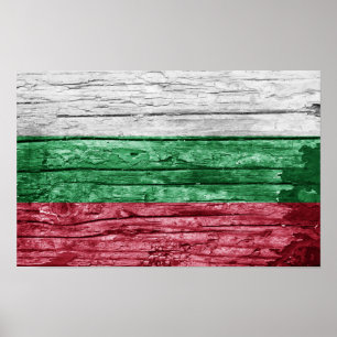 Póster bandera de madera búlgara