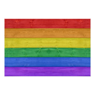 Póster Bandera de madera de orgullo de SlipperyJoe arco i