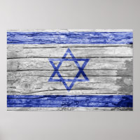 bandera de madera israelí
