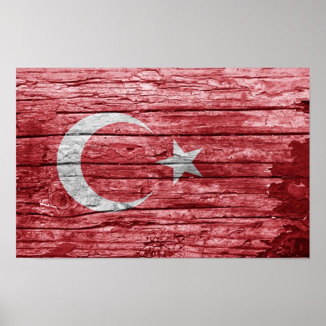 Póster bandera de madera turca (Frente)