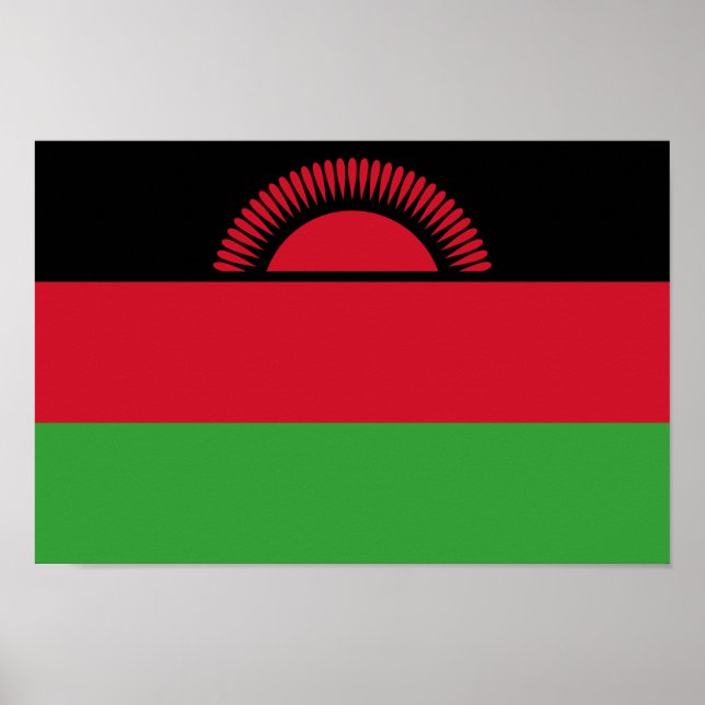 Póster Bandera de Malawi (Frente)