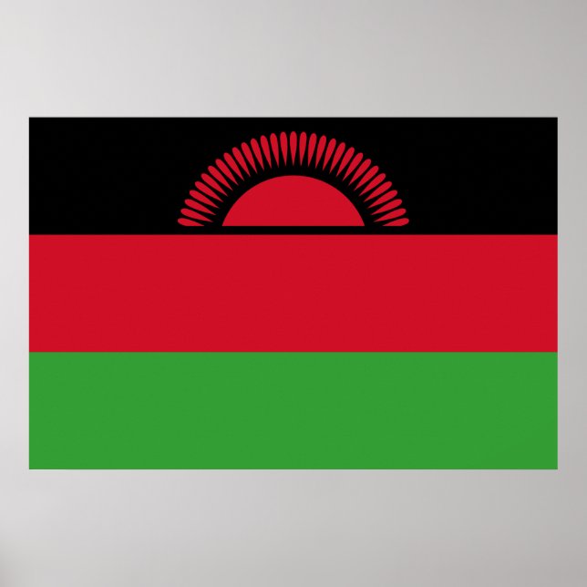 Póster Bandera de Malawi (Frente)