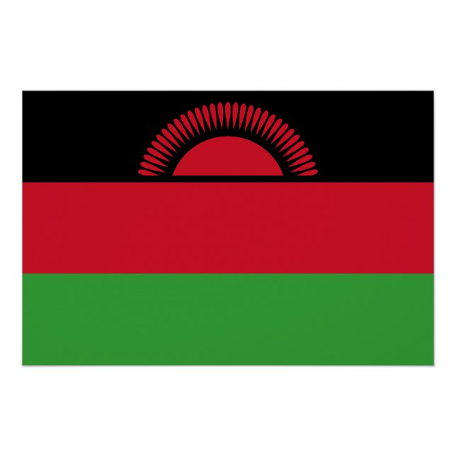 Póster Bandera de Malawi (Anverso)