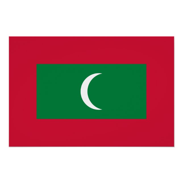 Póster Bandera de Maldivas (Anverso)