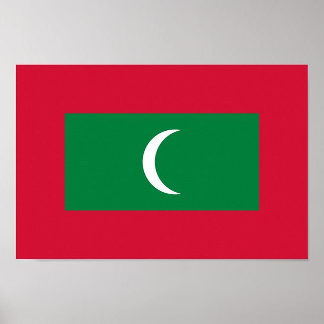 Póster Bandera de Maldivas (Frente)