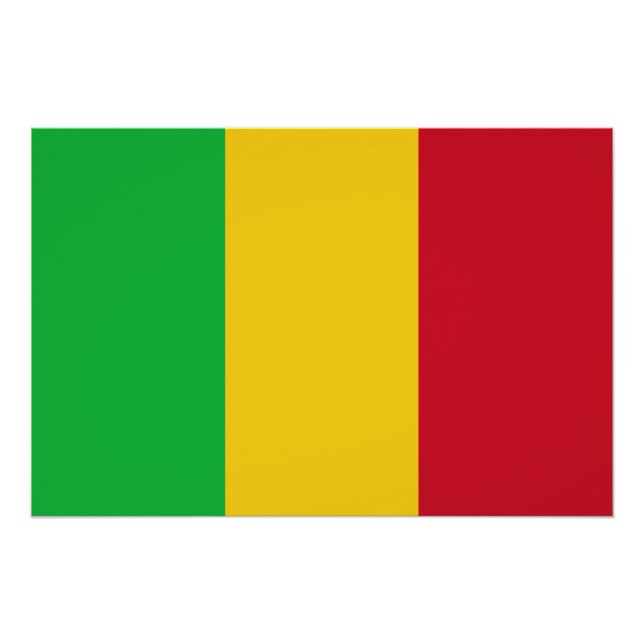 Póster Bandera de Mali (Anverso)