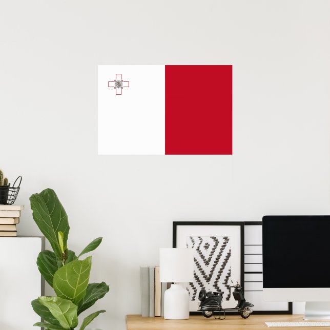 Póster Bandera de Malta (Oficina en casa)