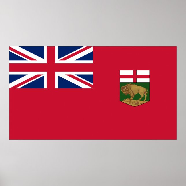Póster Bandera de Manitoba (Frente)