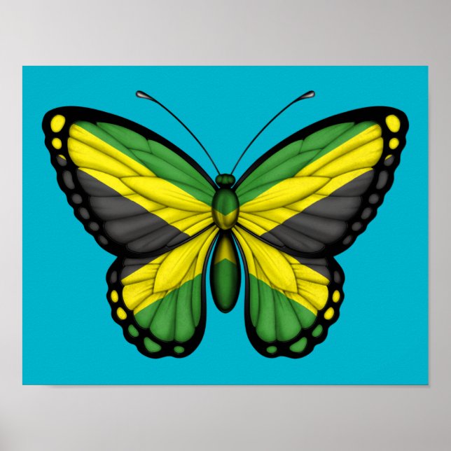 Póster Bandera de mariposa jamaiquina (Frente)