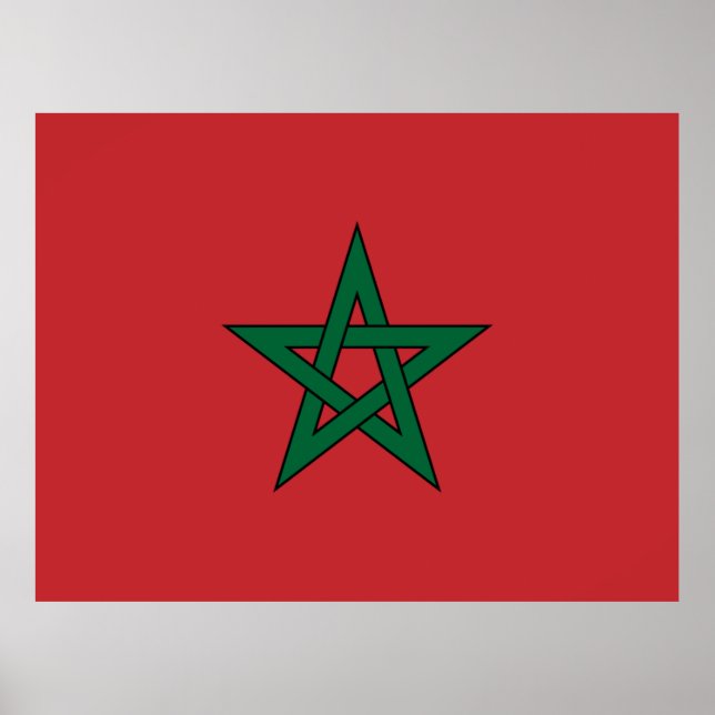 Póster Bandera de Marruecos (Frente)