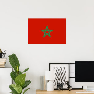 Póster Bandera de Marruecos