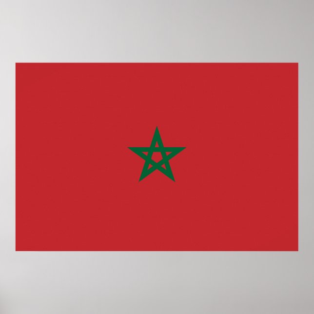 Póster Bandera de Marruecos (Frente)