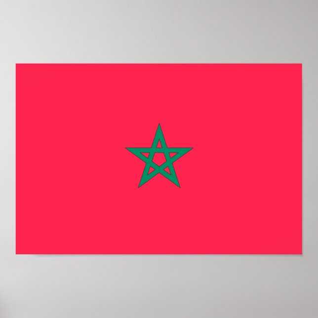 Póster Bandera de Marruecos (Frente)