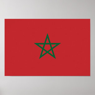 Póster Bandera de Marruecos