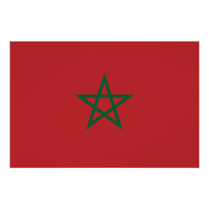 Póster Bandera de Marruecos