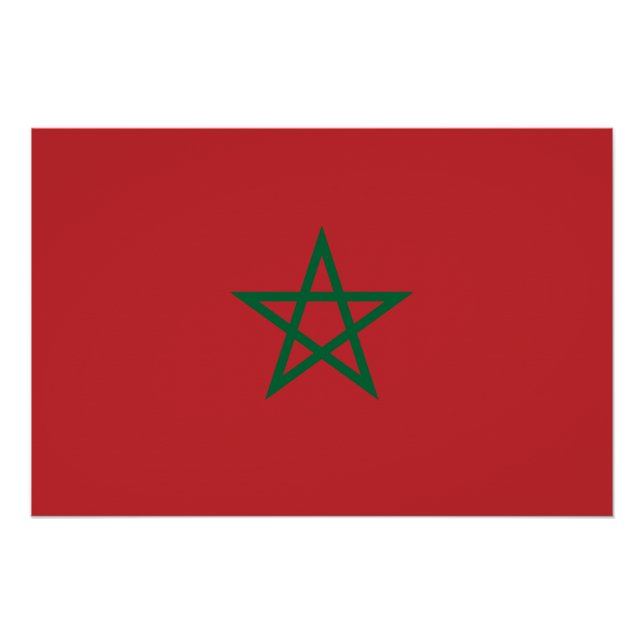 Póster Bandera de Marruecos (Anverso)