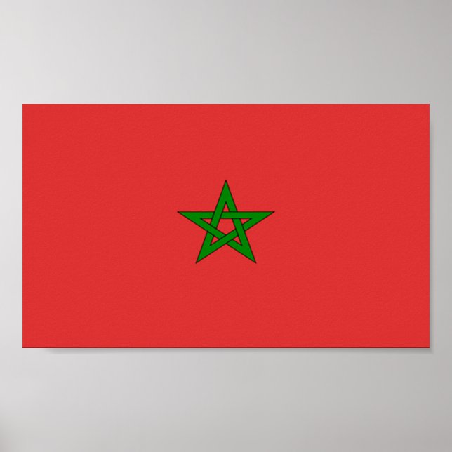 Póster Bandera de Marruecos (Frente)