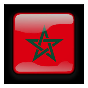 Póster Bandera de Marruecos