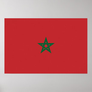 Póster Bandera de Marruecos