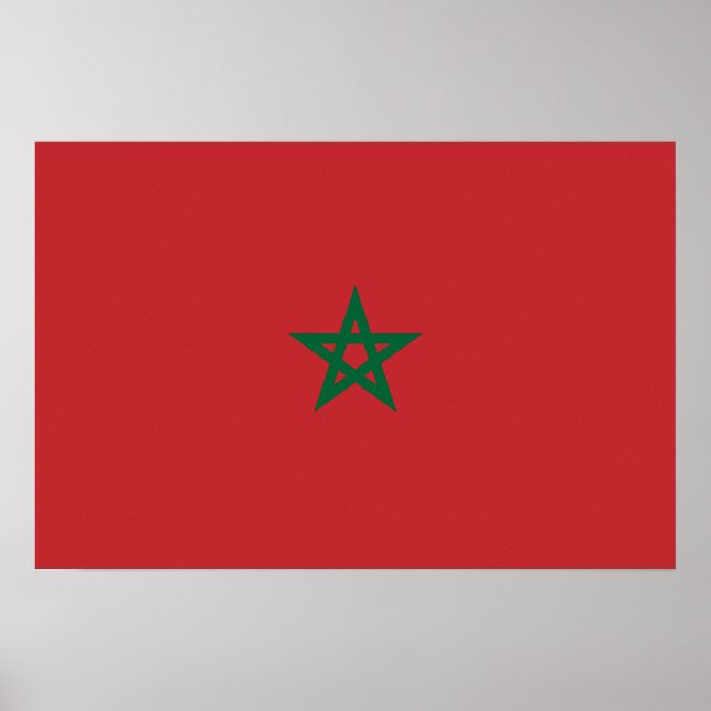 Póster Bandera de Marruecos (Frente)