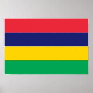 Póster Bandera de Mauricio