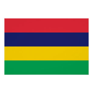 Póster Bandera de Mauricio