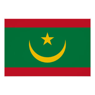 Póster Bandera de Mauritania