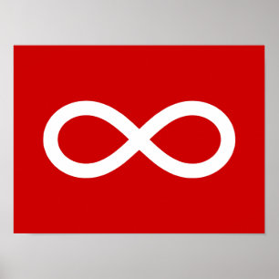 Póster Bandera de Metis, bandera de Métis