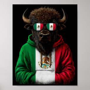 Póster Bandera de México Orgullo Mexicano Raíces Mexicana