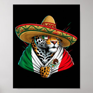 Póster Bandera de México Orgullo Mexicano Raíces Mexicana