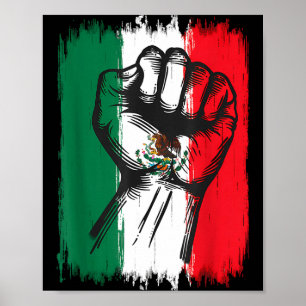 Póster Bandera de México orgullo mexicano raíces mexicana