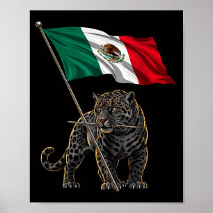 Póster Bandera de México Orgullo Mexicano Raíces Mexicana