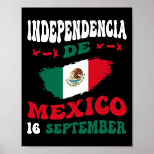 Póster Bandera de México Orgullo por la independencia de 