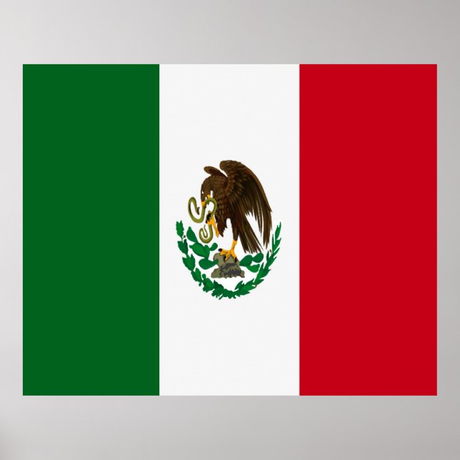 Póster Bandera de México Patriótico (Frente)