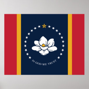 Póster Bandera de Misisipi