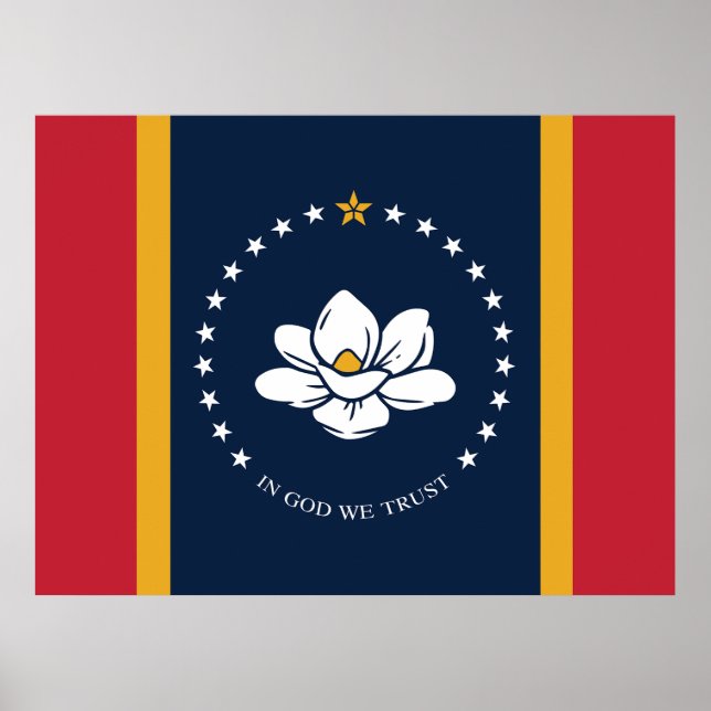Póster Bandera de Mississippi  (Frente)