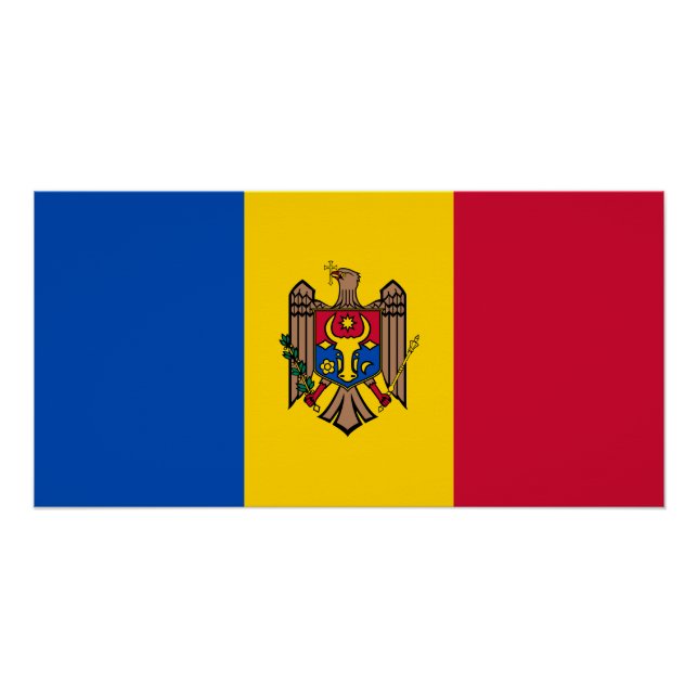 Póster Bandera de Moldavia (Anverso)