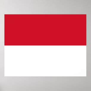 Póster Bandera de Mónaco