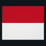 Póster Bandera de Mónaco<br><div class="desc">Bandera patriótica de Mónaco.</div>